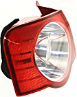 Driver Side Tail Light, with Bulb, Halogen, Clear and Red Lens, Sedan