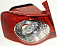 Driver Side Tail Light, with Bulb, Halogen, Clear and Red Lens, Sedan