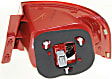 Driver Side Tail Light, with Bulb, Halogen, Clear and Red Lens, Sedan