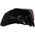 Passenger Side, Outer Tail Light, without Bulb, Halogen, Clear and Red Lens