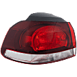 Driver Side, Outer Tail Light, without Bulb, Halogen, Clear and Red Lens