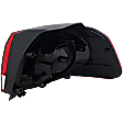 Driver Side, Outer Tail Light, without Bulb, Halogen, Clear and Red Lens