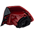 Driver Side, Outer Tail Light, with Bulb, Halogen, Clear and Red Lens