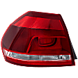 Driver Side, Outer Tail Light, with Bulb, Halogen, Clear and Red Lens, CAPA CERTIFIED