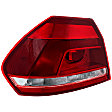 Driver Side, Outer Tail Light, with Bulb, Halogen, Clear and Red Lens, CAPA CERTIFIED