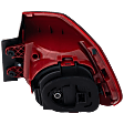 Driver Side, Outer Tail Light, with Bulb, Halogen, Clear and Red Lens, CAPA CERTIFIED