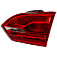 Passenger Side, Inner Halogen Tail Light, Without bulb(s), OE Replacement, Sedan