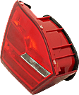 Driver Side, Inner Tail Light, with Bulb, Halogen, Clear and Red Lens