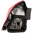 Passenger Side, Outer Tail Light, with Bulb, Halogen, Clear and Red Lens, Mounts On Body, Hybrid SEL Premium Model, Production Date Up To June 28 2015, CAPA Certified