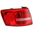 Driver Side, Outer Tail Light, with Bulb, Halogen, Clear and Red Lens, 2015 To 6-28-2015, Hybrid Model, CAPA CERTIFIED