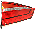Passenger Side, Inner Tail Light, with Bulb, Halogen, Clear and Red Lens, Hybrid SEL Premium Model