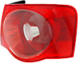 Passenger Side, Outer Tail Light, with Bulb, Halogen, Red Lens