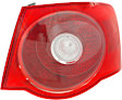 Passenger Side, Outer Tail Light, with Bulb, Halogen, Red Lens