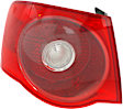 Driver Side, Outer Tail Light, with Bulb, Halogen, Red Lens