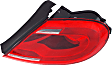 Passenger Side Tail Light, with Bulb, Halogen, Clear and Red Lens, Production Date From December 26 2011, Hatchback/Convertible