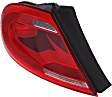 Driver Side Tail Light, with Bulb, Halogen, Clear and Red Lens, Production Date From December 26 2011, Hatchback/Convertible