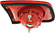 Passenger Side Tail Light, without Bulb, Halogen, Clear and Red Lens