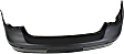 Rear Primed Bumper Cover, Sedan, Without Parking Aid Sensor Holes, 4-Door