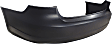 Rear Primed Bumper Cover, Sedan, Without Molding Holes, CAPA Certified