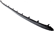 Rear, Driver or Passenger Side Bumper Trim, Black, Sedan