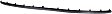 Rear, Driver or Passenger Side Bumper Trim, Black, Sedan