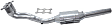 2000 Volkswagen Jetta GLS - Front Catalytic Converter, 2.0L 4Cyl, Federal EPA Standard, 46-State Legal (Cannot ship to CA, CO, NY or ME), 2 O2 Ports, Direct Replacement Series