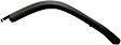 2013 Freightliner Cascadia - Front, Passenger Side Bumper End, For Models Without Fog Lights, Painted Black, Plastic