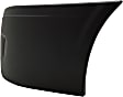 Front, Driver Side Bumper End, Painted Black Plastic