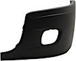 Front, Driver Side Bumper End, Painted Black Plastic
