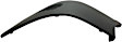 Front, Driver Side Bumper End, Painted Black Plastic
