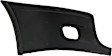 Front, Driver Side Bumper End, Painted Black Plastic