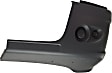 2006 Freightliner Century Class - Front, Driver Side Bumper End, For Models Without Fog Lights, Painted Black, Plastic