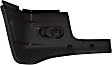 2006 Freightliner Century Class - Front, Driver Side Bumper End, For Models Without Fog Lights, Painted Black, Plastic