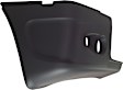 Front, Passenger Side Bumper End, Painted Black Plastic