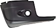 Front, Passenger Side Bumper End, Painted Black Plastic