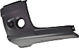 Front, Passenger Side Bumper End, Painted Black Plastic