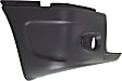 Front, Passenger Side Bumper End, Painted Black Plastic