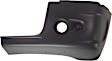 Front, Driver Side Bumper End, Painted Black Plastic