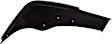 Front, Driver Side Bumper End, Painted Black Plastic