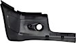 Front, Driver Side Bumper End, Painted Black Plastic