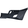 Front, Passenger Side Bumper End, Painted Black, 6 Cyl., 12.8L Engine