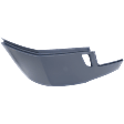 Front, Passenger Side Bumper End, Painted Gray Plastic