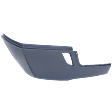 Front, Passenger Side Bumper End, Painted Gray Plastic