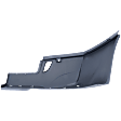 Front, Passenger Side Bumper End, Painted Gray Plastic