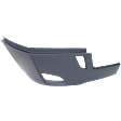 Front, Passenger Side Bumper End, Painted Gray Plastic