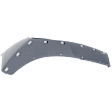 Front, Passenger Side Bumper End, Painted Gray Plastic