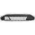 Front Bumper Grille, Chrome Black, 6 Cyl., 3.5L Engine