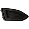 Front, Passenger Side Bumper Grille, Textured Black