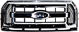 2016 Ford F-150 XLT - Grille, Chrome Shell with Textured Black Insert, CAPA Certified