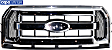 2016 Ford F-150 XLT - Grille, Chrome Shell with Textured Black Insert, CAPA Certified
